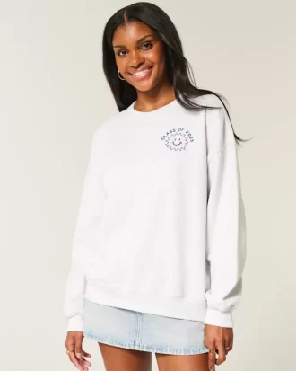 2025 Mezuniyet Sınıfı Büyük Boy Grafikli Sweatshirt