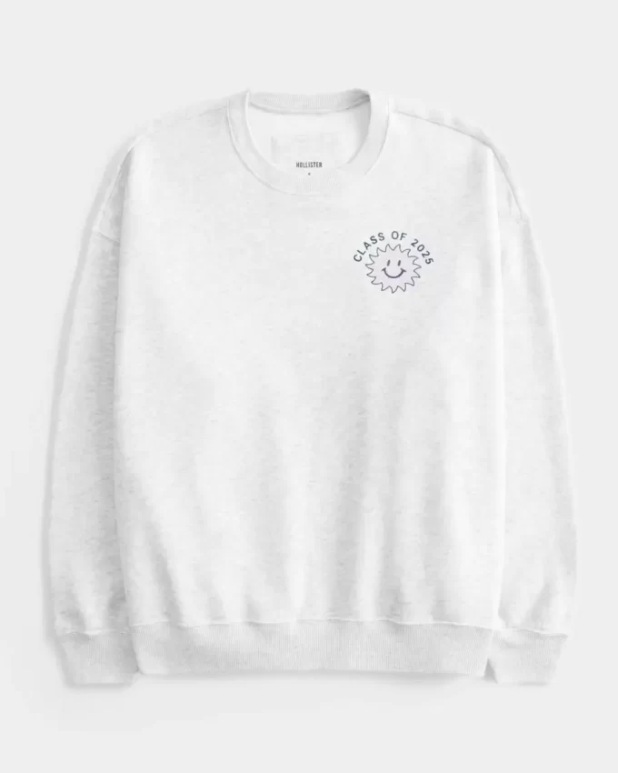 2025 Mezuniyet Sınıfı Büyük Boy Grafikli Sweatshirt