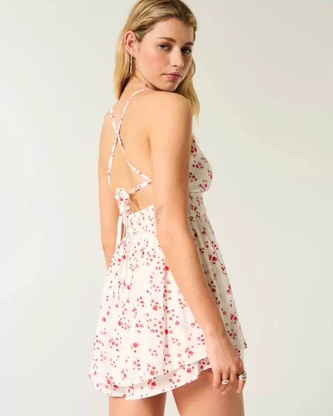 Açık Sırtlı Babydoll Tulum