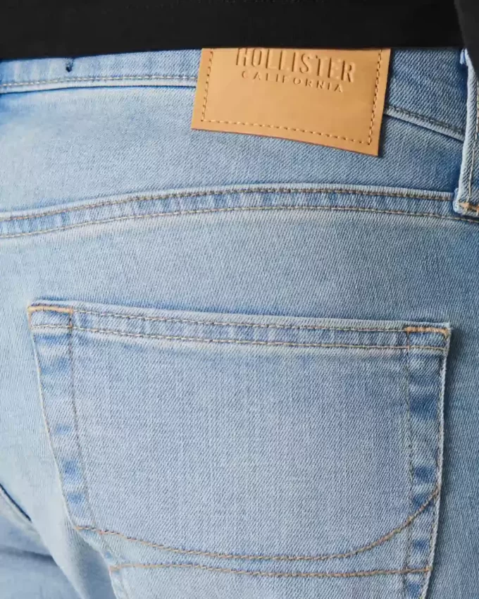 Açık Yıkama Atletik Dar Kot Pantolon