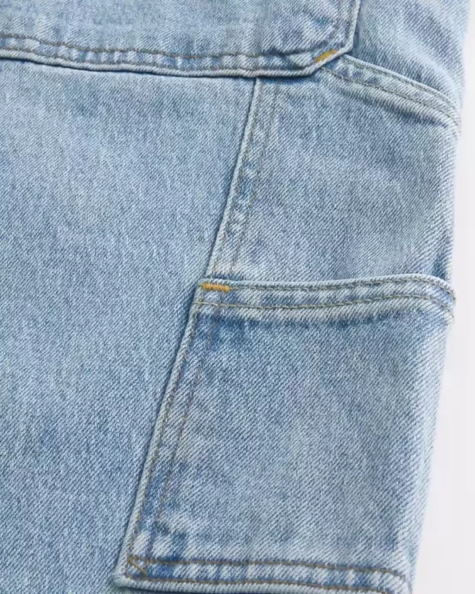 Açık Yıkama Bol Boyacı Kot Pantolonu
