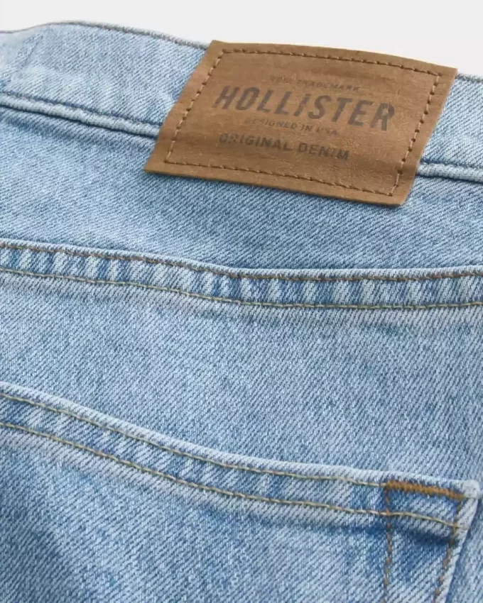 Açık Yıkama Bol Kot Pantolon