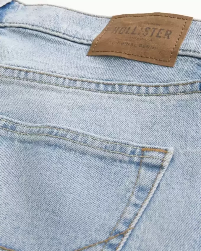 Açık Yıkama Bol Kot Pantolon