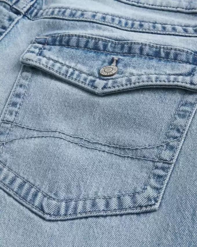 Açık Yıkama Bol Paça Kot Pantolon