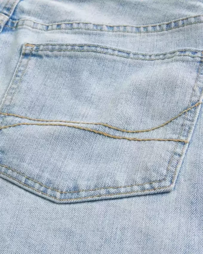 Açık Yıkama Bol Paça Kot Pantolon