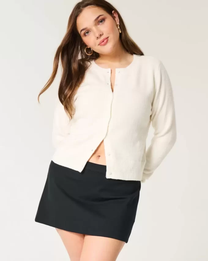 Alçak Katlı Ponte A-Line Mini Skort