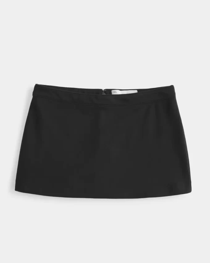 Alçak Katlı Ponte A-Line Mini Skort