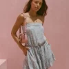 Askısız Bağcıklı Bluz Mini Elbise