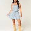 Askısız Bağcıklı Bluz Mini Elbise