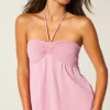 Askısız Büzgülü Babydoll Üst Askısız Büzgülü Babydoll Üst