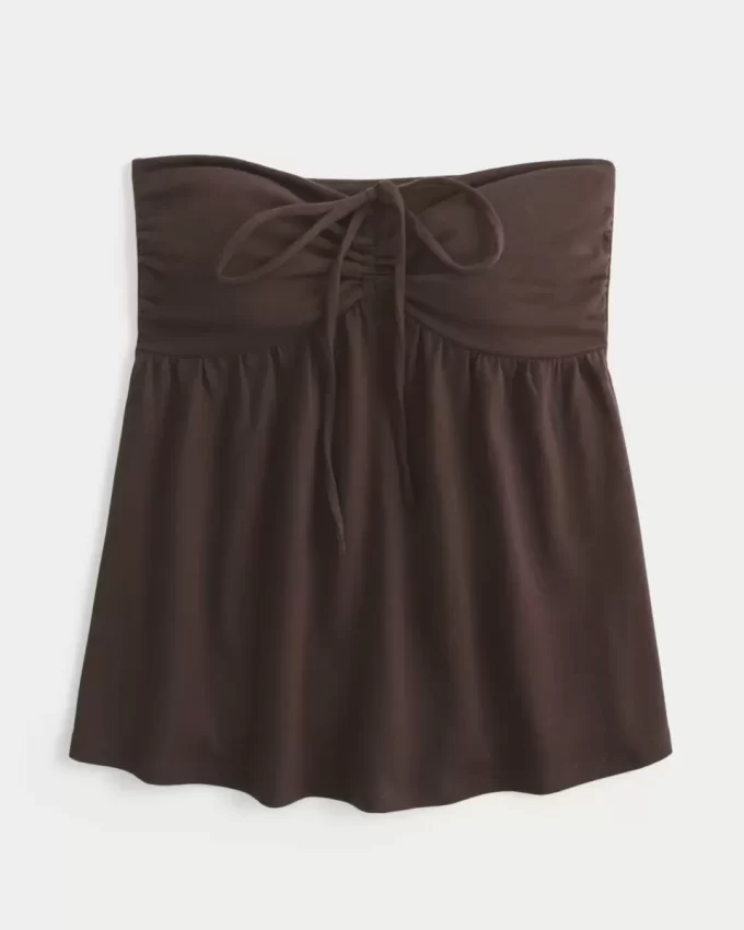 Askısız Büzgülü Babydoll Üst