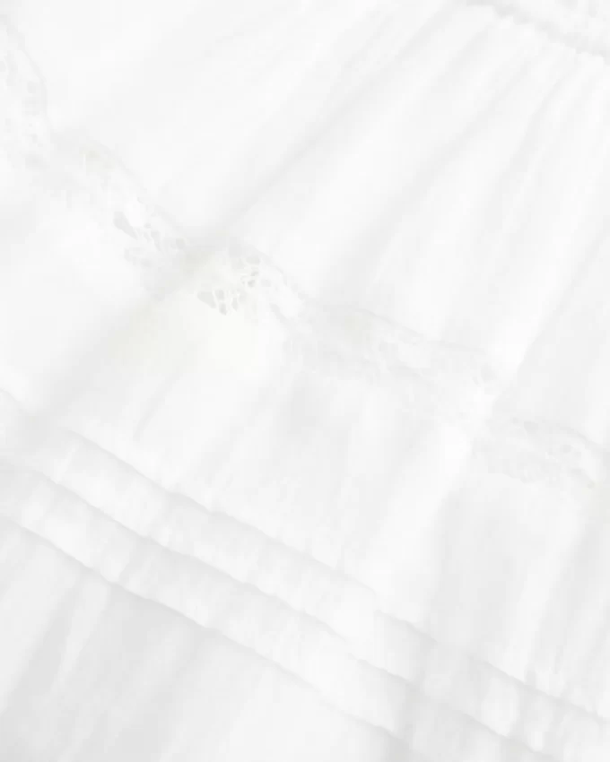 Askısız Fırfırlı Mini Elbise
