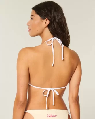 Bahar Tatili Grafik Askılı Üçgen Bikini Üstü