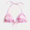 Bahar Tatili Halter Üçgen Bikini Üstü