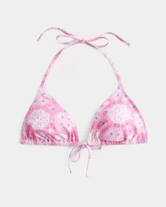 Bahar Tatili Halter Üçgen Bikini Üstü