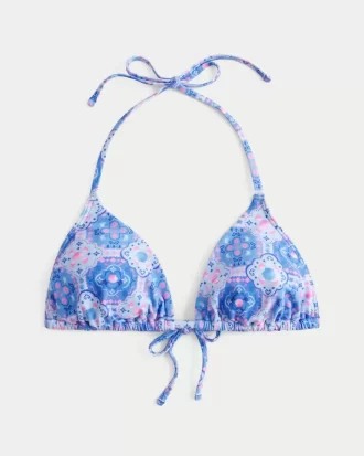 Bahar Tatili Halter Üçgen Bikini Üstü
