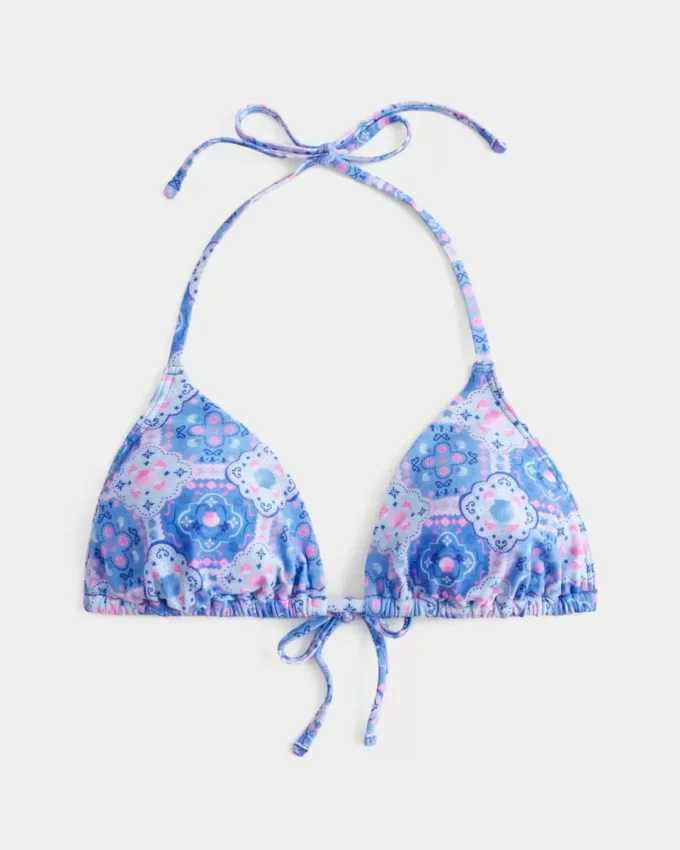 Bahar Tatili Halter Üçgen Bikini Üstü