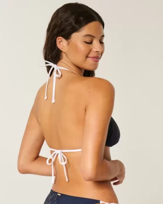 Bahar Tatili Halter Üçgen Bikini Üstü