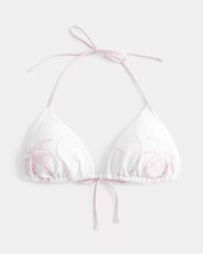 Bahar Tatili Halter Üçgen Bikini Üstü