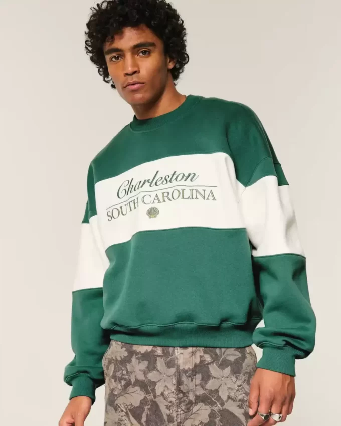 Bol Cinch Charleston Grafikli Mürettebat Sweatshirt