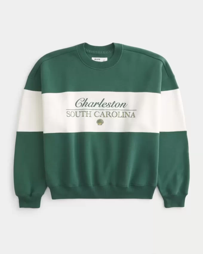 Bol Cinch Charleston Grafikli Mürettebat Sweatshirt