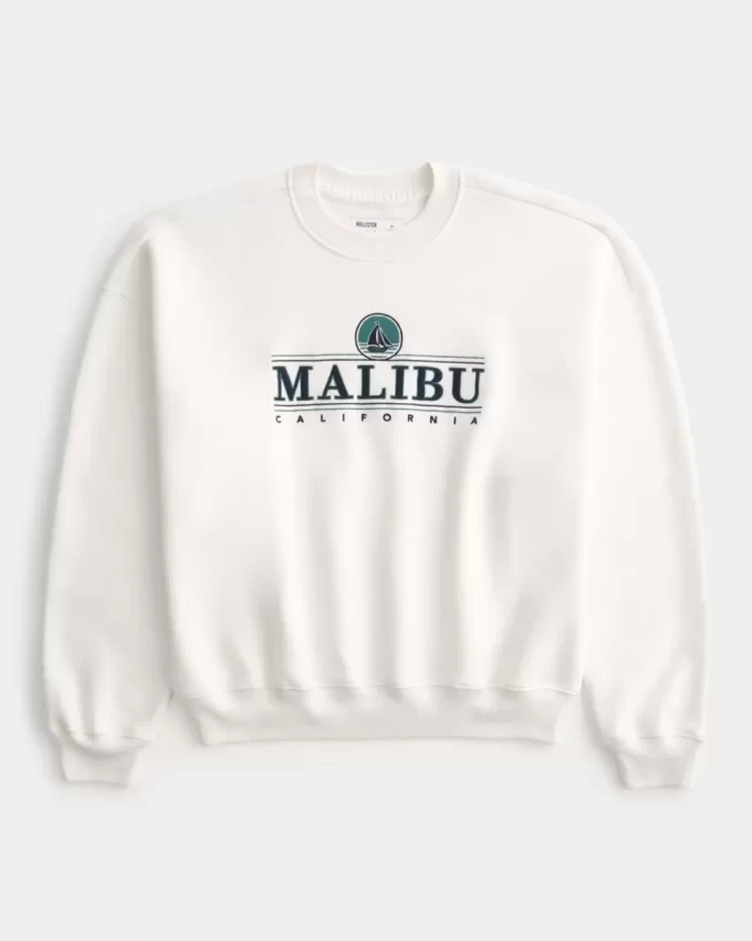 Bol Cinch Malibu Grafikli Mürettebat Sweatshirt