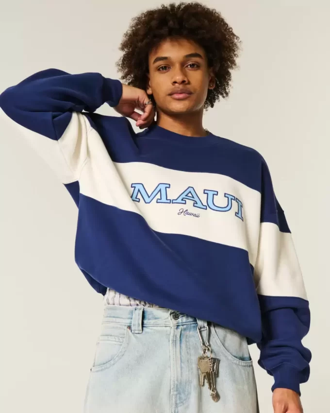 Bol Cinch Maui Grafikli Mürettebat Sweatshirt