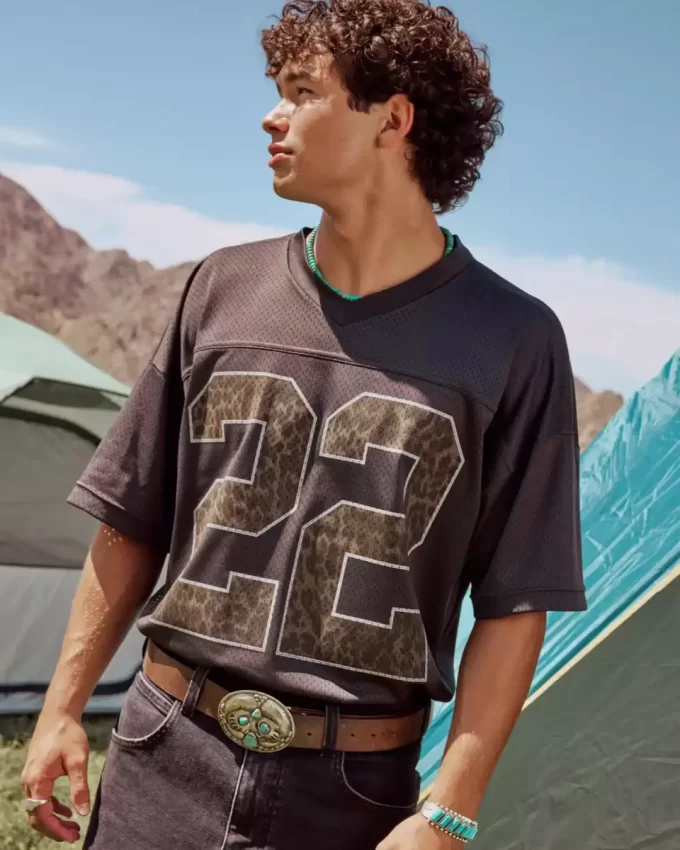 Bol Desenli Grafik Jersey