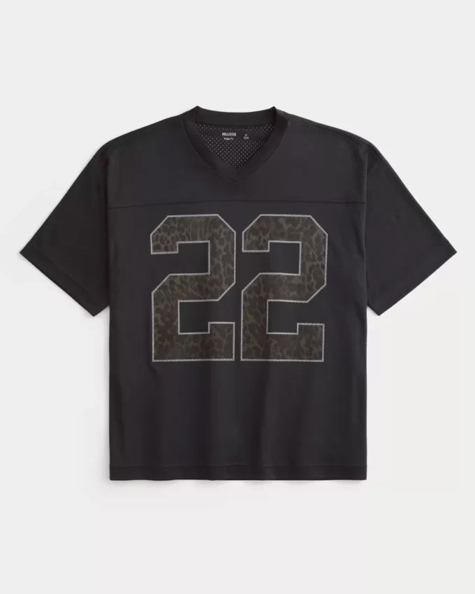 Bol Desenli Grafik Jersey