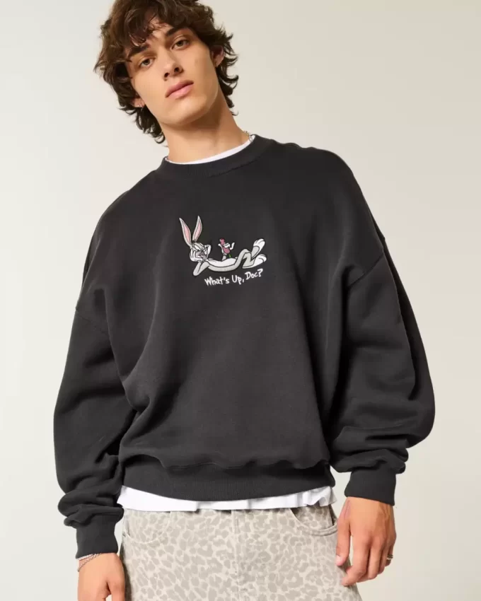 Bol Kesim Bugs Bunny Grafikli Sweatshirt