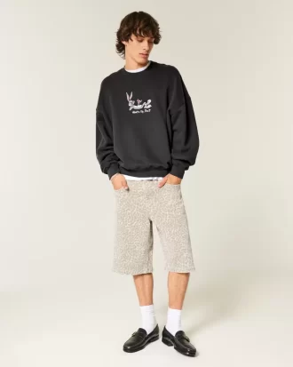 Bol Kesim Bugs Bunny Grafikli Sweatshirt