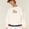 Bol Kesim Tom ve Jerry Grafikli Sweatshirt
