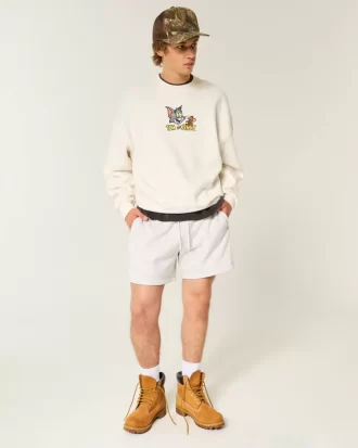 Bol Kesim Tom ve Jerry Grafikli Sweatshirt