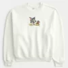 Bol Kesim Tom ve Jerry Grafikli Sweatshirt