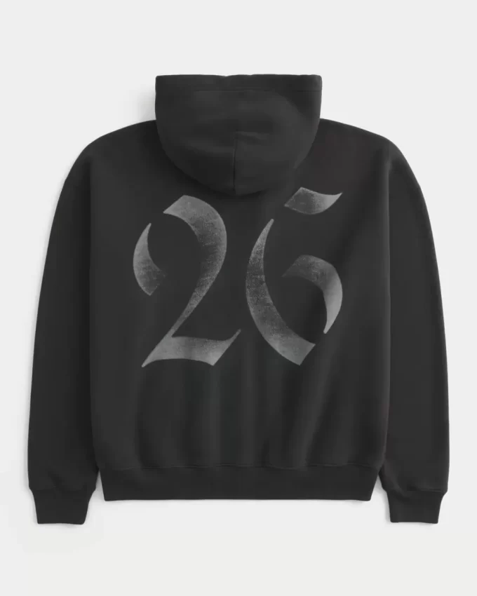 Boxy 26 Sınıfı Grafik Fermuarlı Kapüşonlu Üst