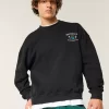 Boxy Atlas Bronz Spor Salonu Grafikli Sweatshirt