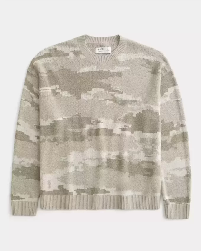Boxy Camo Crew Kazak