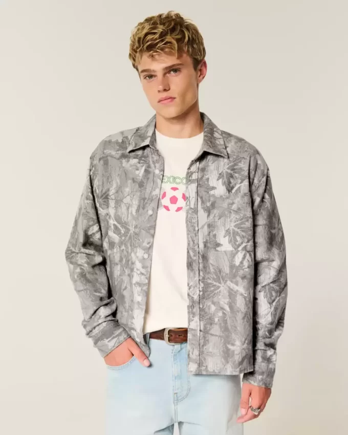 Boxy Camo Flanel Gömlek