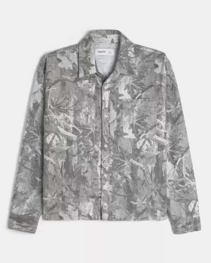 Boxy Camo Flanel Gömlek