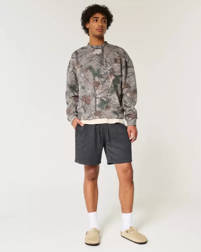 Boxy Camo Logolu Mürettebat Sweatshirt