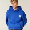 Boxy Chelsea FC Grafik Kapüşonlu