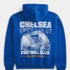 Boxy Chelsea FC Grafik Kapüşonlu