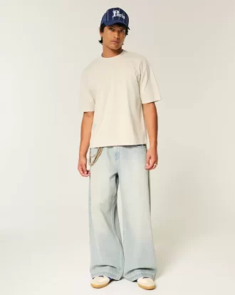 Boxy Crop Ağır Sıklet Mürettebat Tişörtü