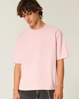 Boxy Crop Ağır Yıkanmış Mürettebat Tişörtü