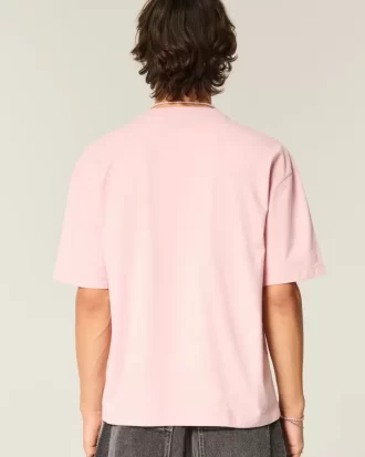Boxy Crop Ağır Yıkanmış Mürettebat Tişörtü