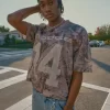 Boxy Crop Camo Dodge Grafik Forma