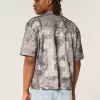Boxy Crop Camo Dodge Grafik Forma