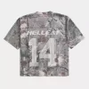 Boxy Crop Camo Dodge Grafik Forma