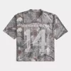 Boxy Crop Camo Dodge Grafik Forma