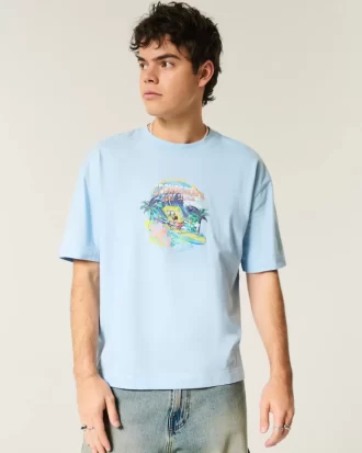 Boxy Crop SüngerBob KareŞort Grafik Tişört